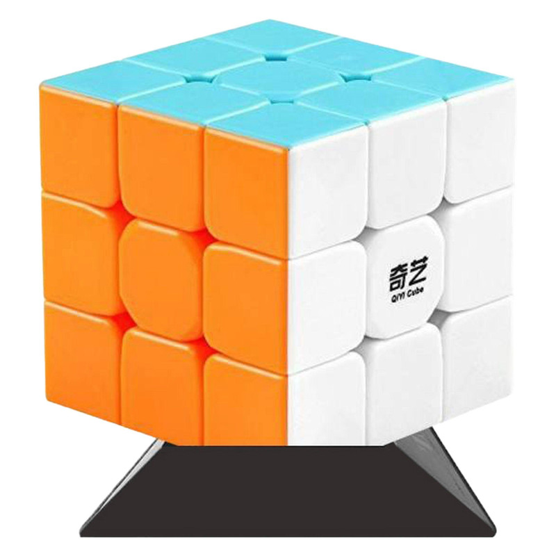 روبیک 3×3 تست هوش و بازی فکری کیو آی وای آی مدل EQY 503 استیکرلسس همراه پایه، تقویت تمرکز، سرعت عمل و هماهنگی چشم و دست مناسب کودک، نوجوان و بزرگسال