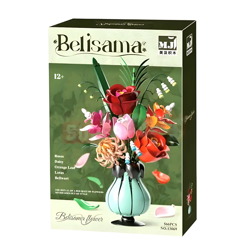 ساختنی 566 تکه مدل گلدان گل رز طرح BELISAMA FLOWER کد 13069