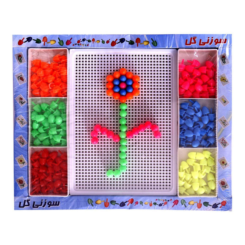 بازی فکری آموزش خلاقیت سوزنی گل مدل ترنم مناسب کودکان و نوجوانان، چندنفره 1 تا 6 نفر، درجه سختی آسان، تقویت مهارت‌های حرکتی، دقت و تمرکز، افزایش اعتماد به نفس، زمان بازی کمتر از 30 دقیقه
