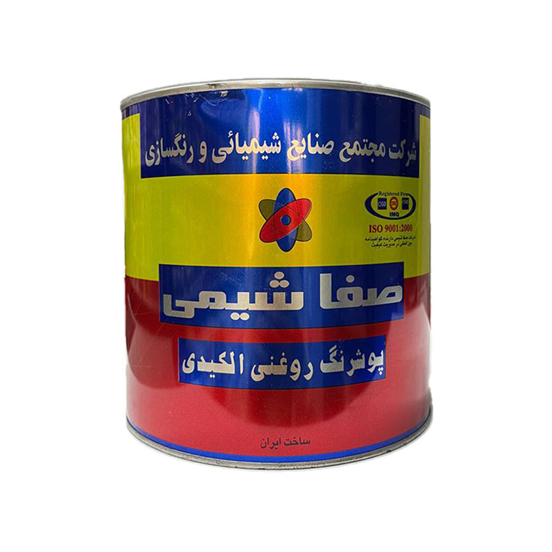 روغن جلای آلکیدی براق صفاشیمی کد 1011 حجم 1 کیلوگرم