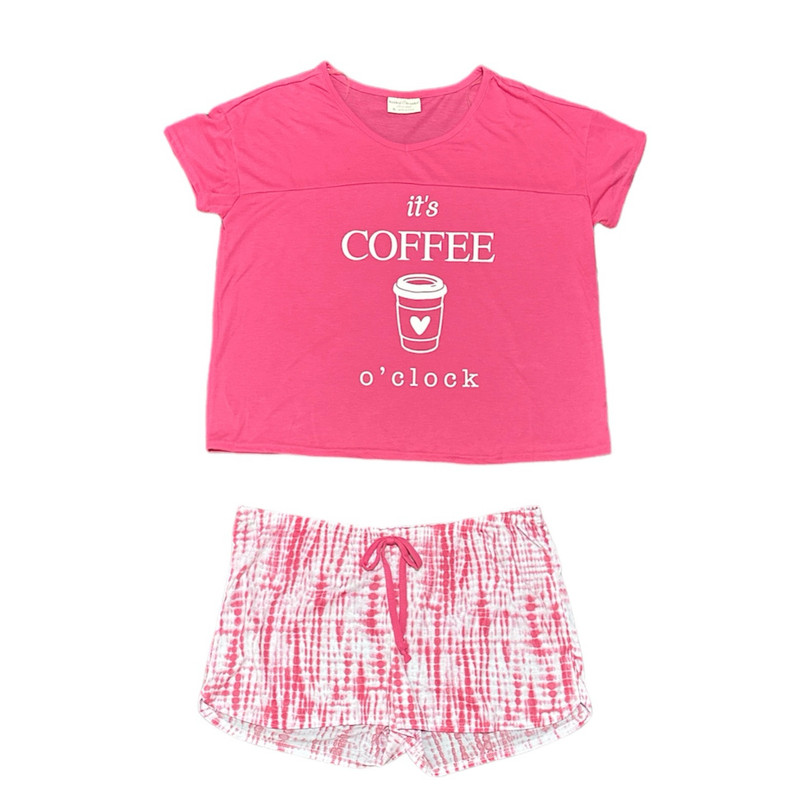 ست تی شرت آستین کوتاه و شلوارک زنانه مدل coffee