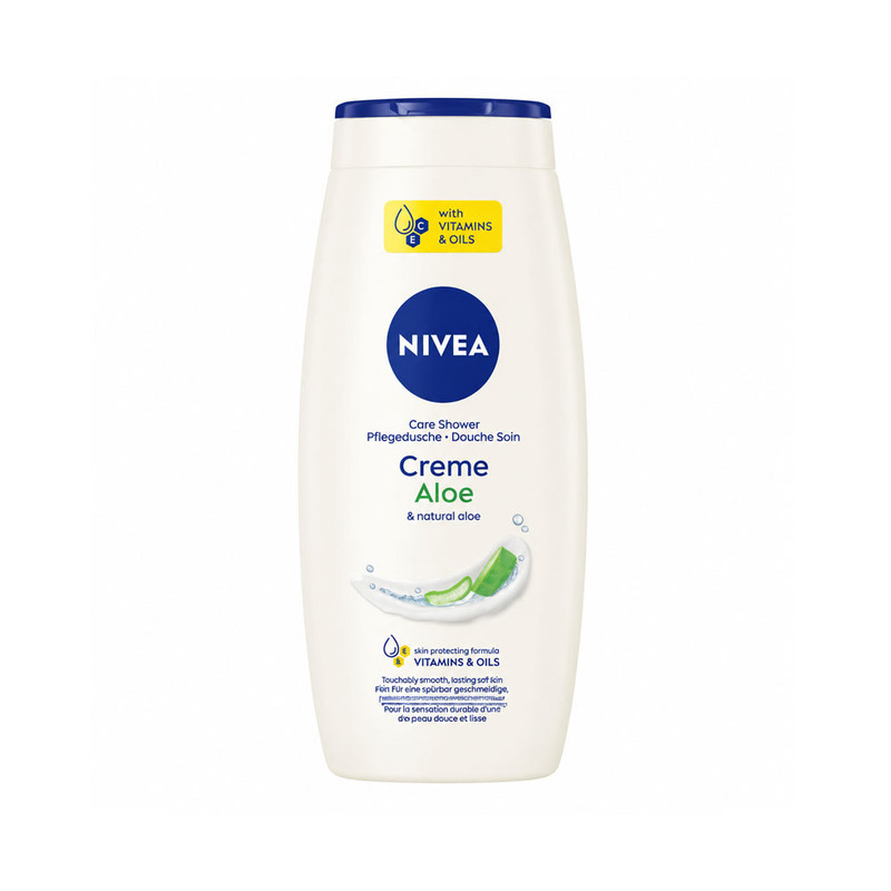 شامپو بدن نیوآ مدل Creme aloe با رایحه آلوئه ورا مناسب برای پوست انواع پوست حجم 750 میلی‌لیتر