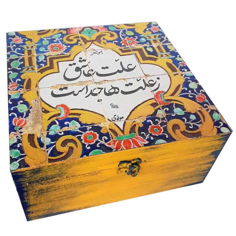 جعبه چای کیسه ای مدل سنتی طرح کاشی کد 66