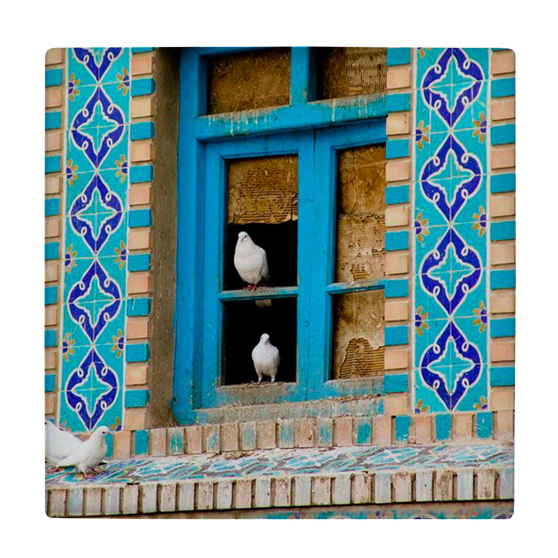 زیر لیوانی  طرح کبوتر و پنجره سنتی کد    5927998_4699