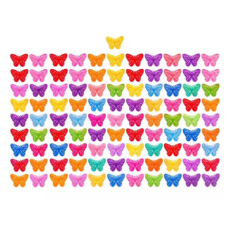پروانه تزئینی مدل butterfly بسته 100 عددی