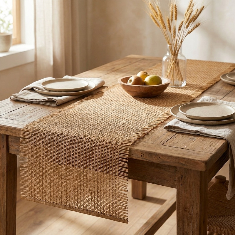 رانر مدل حصیری wicker سایز 150x30 سانتی‌متر