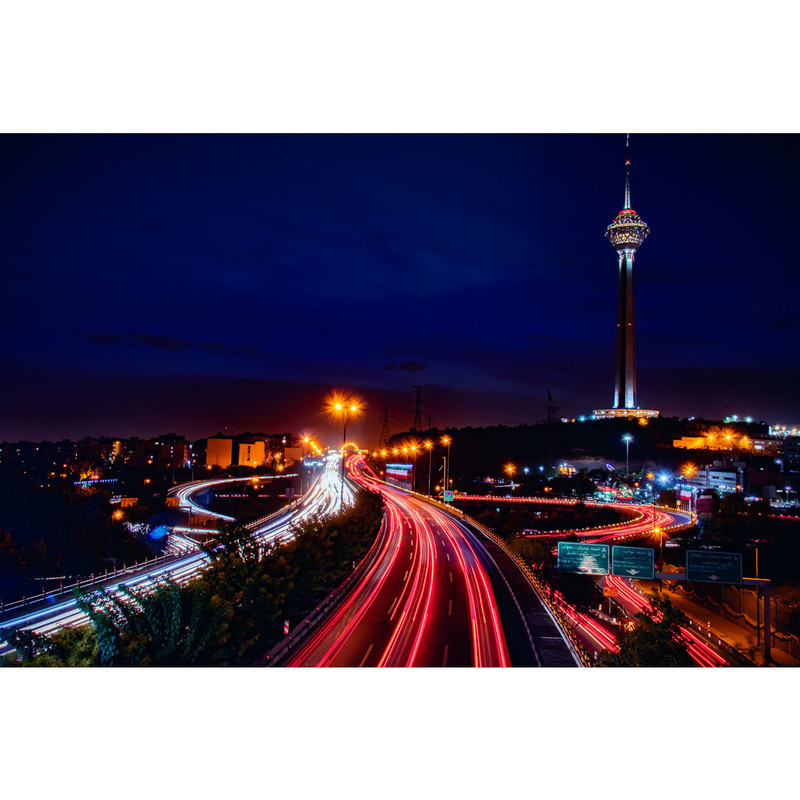 پوستر دیواری طرح شب تهران کد pl122