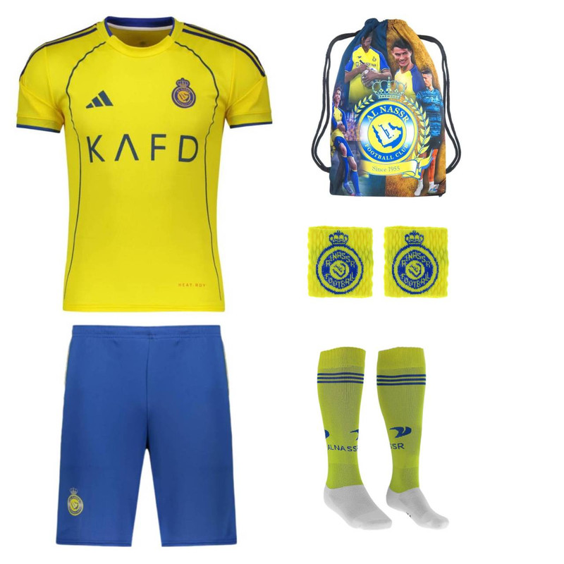 ست 6 تکه لباس ورزشی مردانه مدل النصر طرح رونالدو 2026